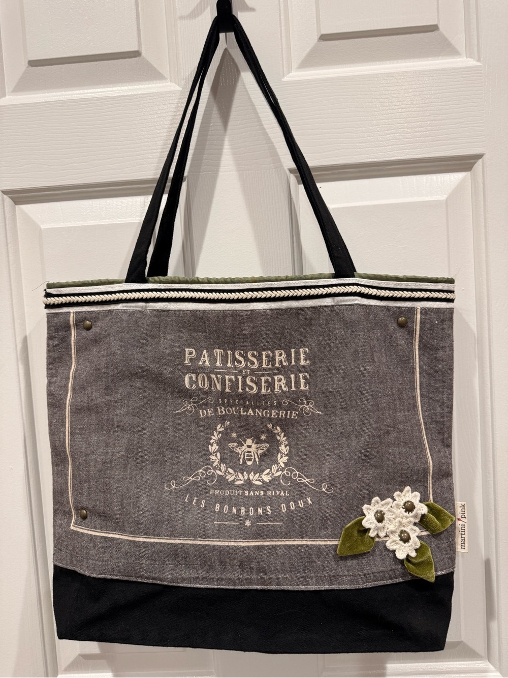 Embellished One of A Kind Tote by Martini Pink